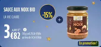 La Vie Claire Sauce aux noix bio offre