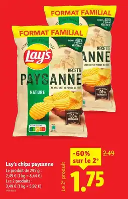 Lidl LAY'S chips paysanne offre