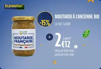 La Vie Claire Moutarde à l'ancienne bio offre
