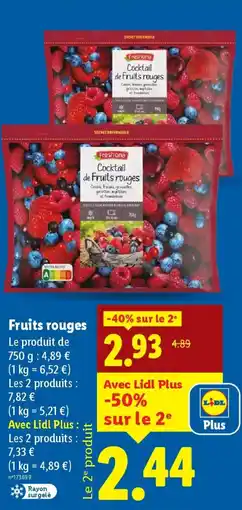 Lidl FRESHONA Fruits rouges offre