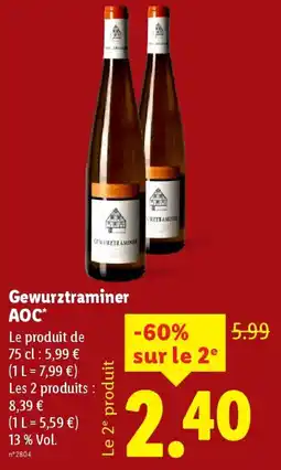Lidl Gewurztraminer AOC offre
