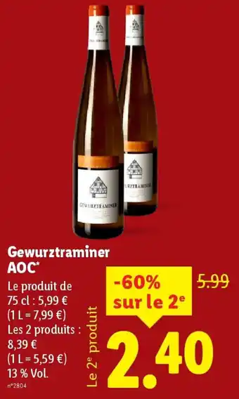 Lidl Gewurztraminer AOC offre