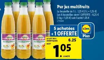 Lidl Pur jus multifruits offre