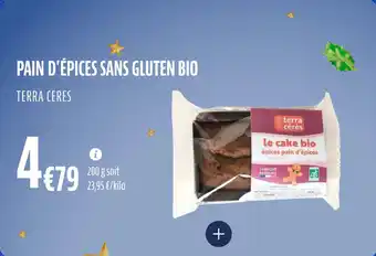 La Vie Claire Pain d'épices sans gluten bio terra ceres offre