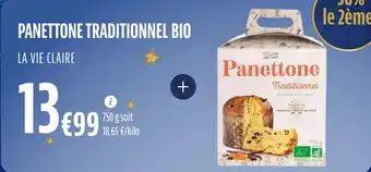 La Vie Claire Panettone traditionnel bio offre