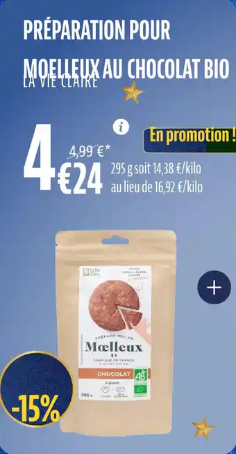 La Vie Claire Préparation pour moelleux au chocolat bio offre