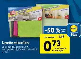 Lidl Lavette microfibre offre