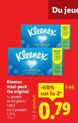 Lidl KLEENEX maxi-pack the original offre