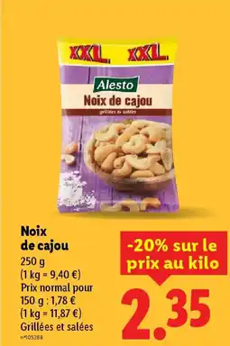 Lidl ALESTO Noix de cajou offre