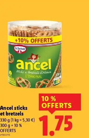 Lidl ANCEL sticks et bretzels offre