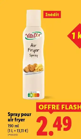 Lidl VITA D'OR Spray pour air fryer offre