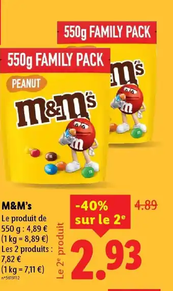 Lidl M&M's offre