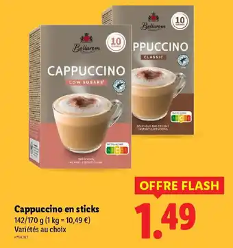 Lidl BELLAROM Cappuccino en sticks offre