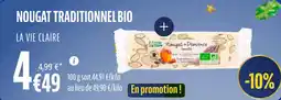 La Vie Claire Nougat traditionnel bio offre
