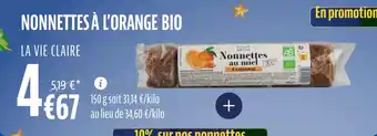 La Vie Claire Nonnettes à l'orange bio offre