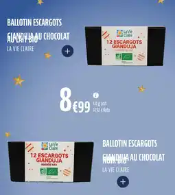 La Vie Claire Ballotin escargots gianduja au chocolat offre