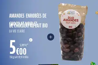 La Vie Claire Amandes chocolat noir et de chocolat au lait bio offre