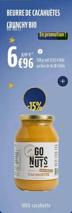 La Vie Claire Beurre de cacahuètes crunchy bio offre