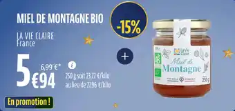 La Vie Claire Miel de montagne bio offre