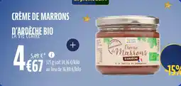 La Vie Claire Crème de marrons d'ardèche bio offre
