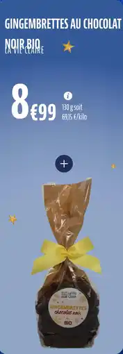 La Vie Claire Gingembrettes au chocolat noir bio offre