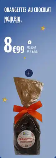 La Vie Claire Orangettes au chocolat noir bio offre