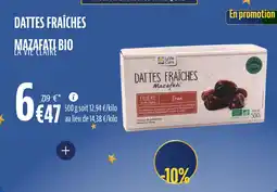 La Vie Claire Dattes fraîches mazafati bio offre