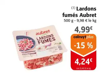 Colruyt Aubret lardons fumés offre