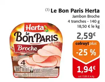 Colruyt Herta le bon paris offre