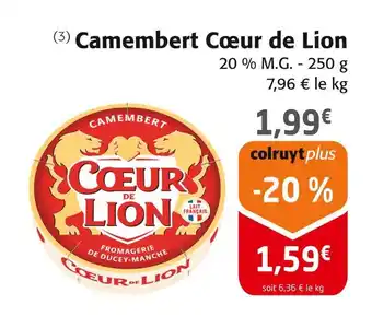 Colruyt Coeur de lion camembert offre