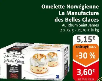 Colruyt La manufactures des belles glaces omelette norvégienne au rhum saint james offre
