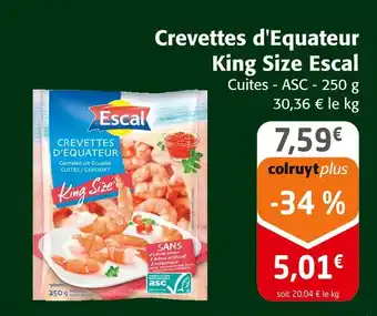 Colruyt Escal crevettes d'equateur king size offre