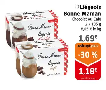 Colruyt Bonne maman liégeois chocolat offre