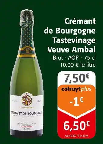 Colruyt Veuve ambal crémant de bourgogne tastevinage offre