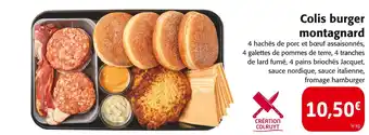 Colruyt Creation colruyt colis burger montagnard offre