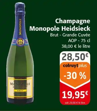 Colruyt Monople heidsieck champagne brut - grande cuvée offre