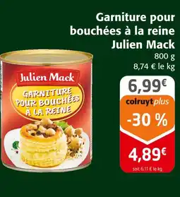Colruyt Julien mack garniture pour bouchées à la reine offre