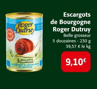 Colruyt Roger dutury escargots de bourgogne offre