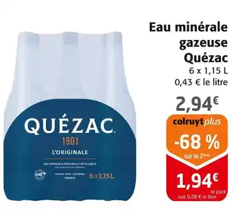 Colruyt Quézac eau minérale gazeuse offre
