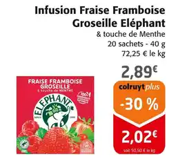 Colruyt Elephant infusion fraise framboise groseille & touche de menthe offre