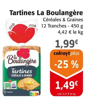Colruyt La boulangère tartines offre