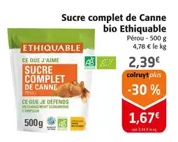 Colruyt Ethiquable sucre complet de canne bio offre