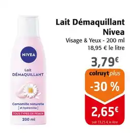 Colruyt Nivea lait démaquillant offre