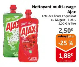 Colruyt Ajax nettoyant multi-usage fête des fleurs coquelicot offre