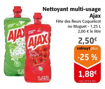 Colruyt Ajax nettoyant multi-usage fête des fleurs coquelicot offre