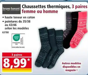 Norma Bruno banani chaussettes thermiques offre