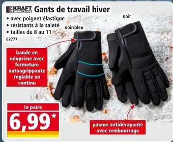 Norma Kraft werkzeuge gants de travail hiver offre