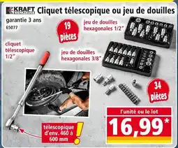 Norma Kraft werkzeuge cliquet télescopique ou jeu de douilles offre