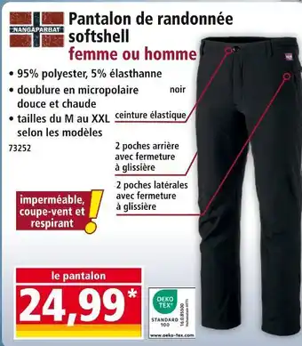 Norma Nangaparbat pantalon de randonnée softshell femme ou homme offre