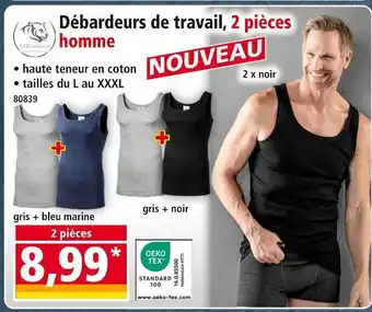 Norma Débardeurs de travail, 2 pièces homme offre